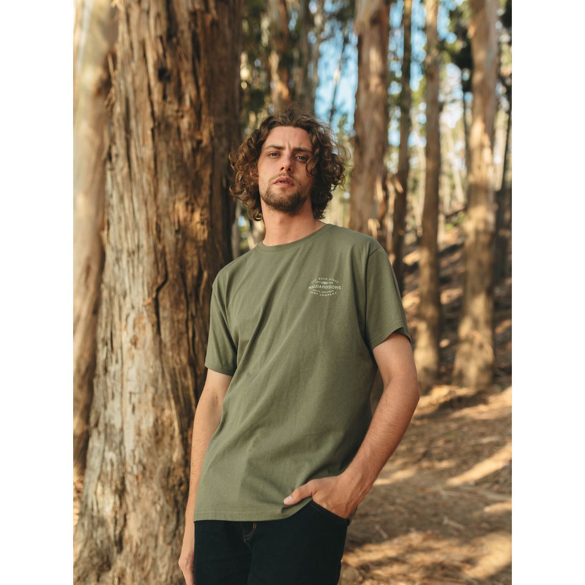 MAUI AND SONS - Polera MC Dreamer Verde Hombre Maui And Sons