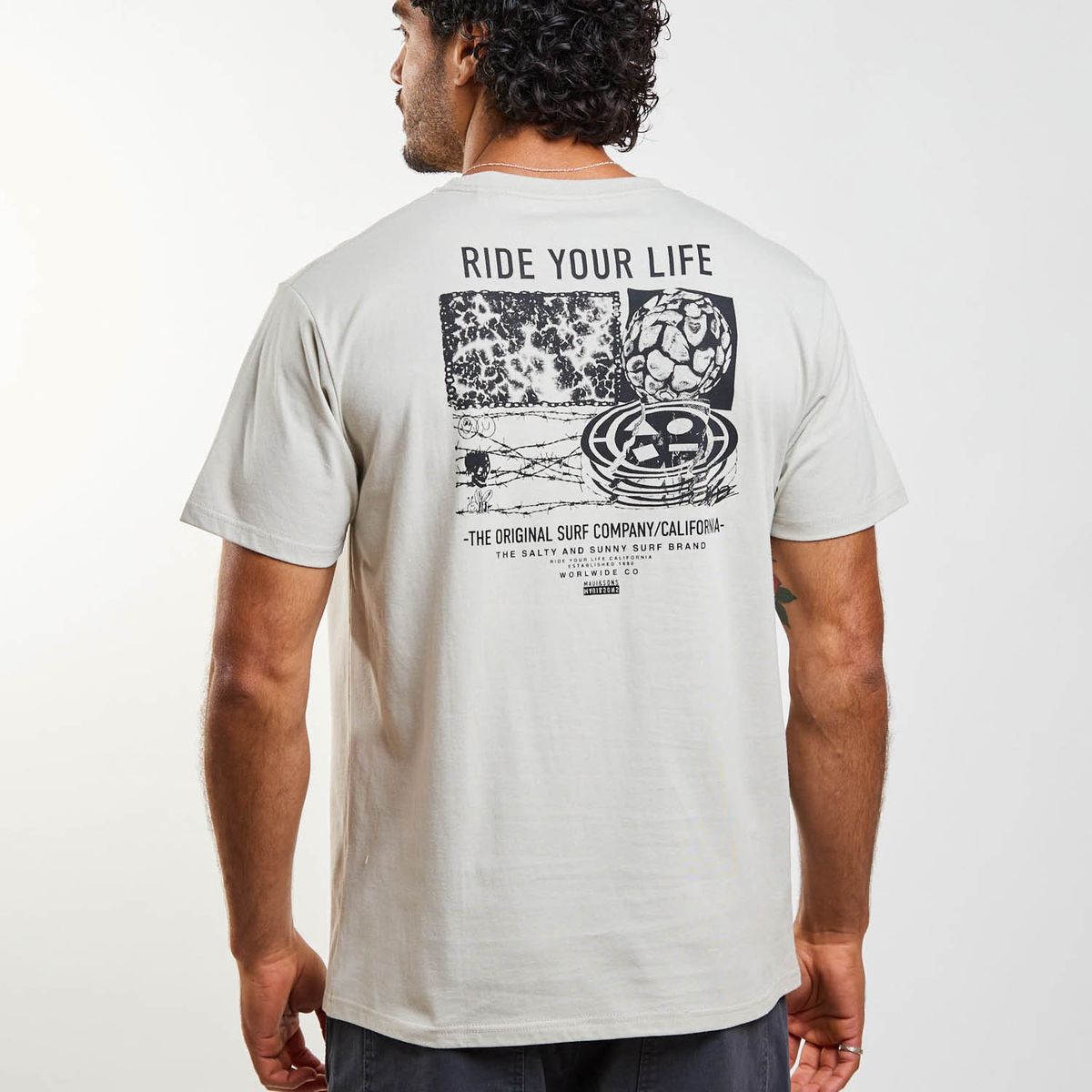 MAUI AND SONS - Polera MC Floor is lava Beige Hombre Maui And Sons