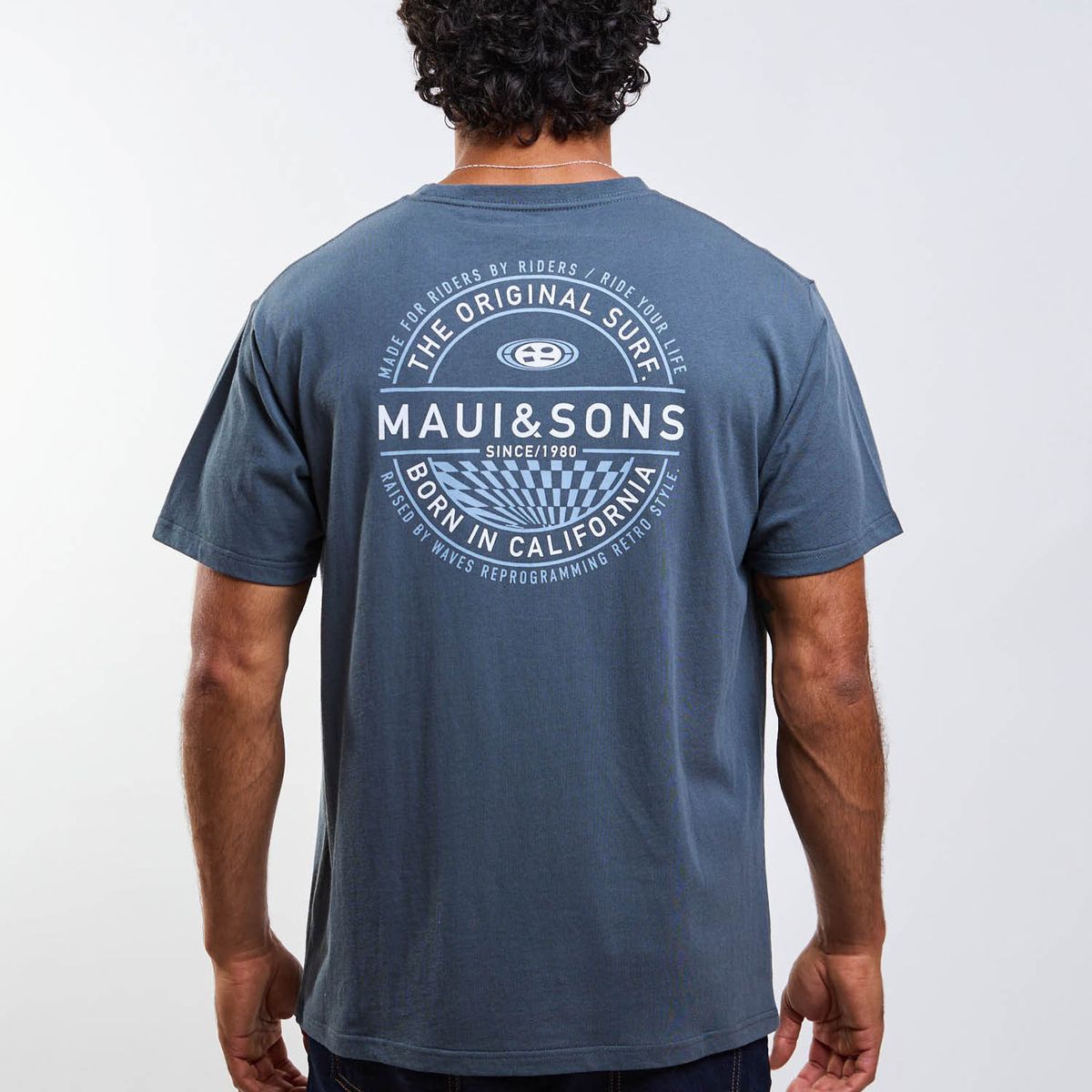 MAUI AND SONS - Polera MC Made Riders Azul Hombre Maui And Sons