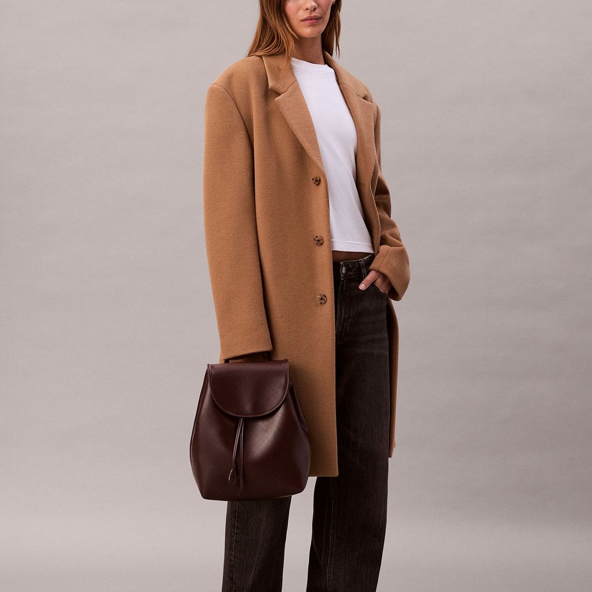 CALVIN KLEIN - Mochila Con Estampado De Monograma Integral Café Calvin Klein