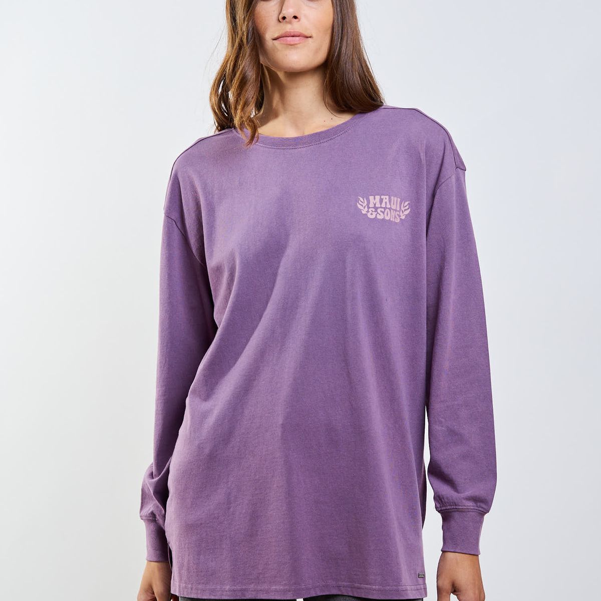 MAUI AND SONS - Polera ML Ross Morado Mujer Maui And Sons
