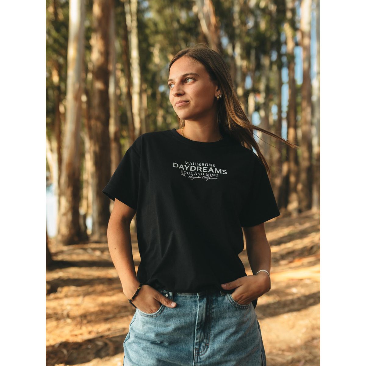 MAUI AND SONS - Polera Mc Saba Negro Mujer Maui And Sons