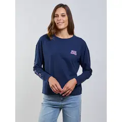 MAUI AND SONS - Polera ML Islandia Azul Mujer