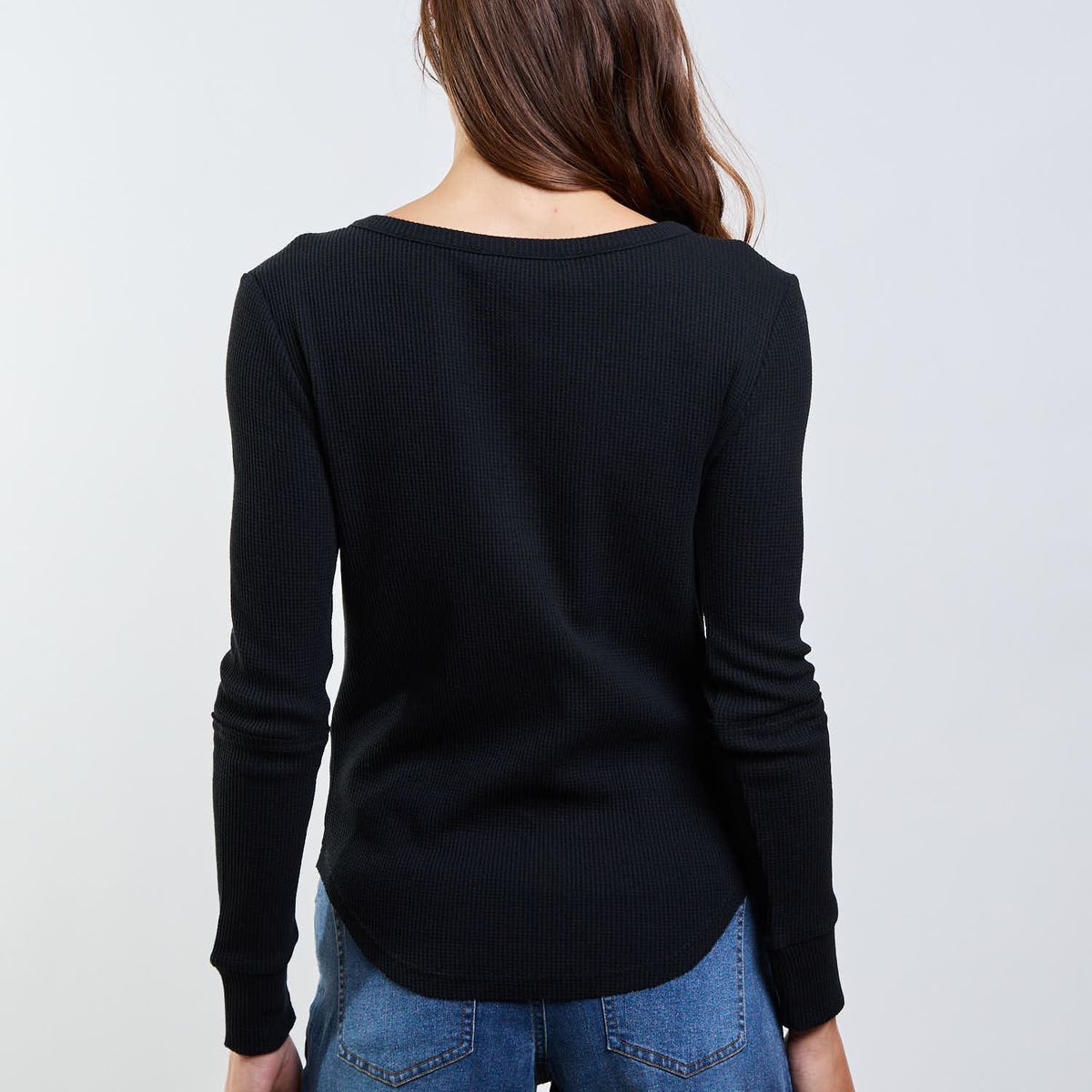 MAUI AND SONS - Polera ML Sicilia Negro Mujer Maui And Sons