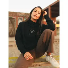 MAUI AND SONS - Poleron Canguro Bali Negro Mujer