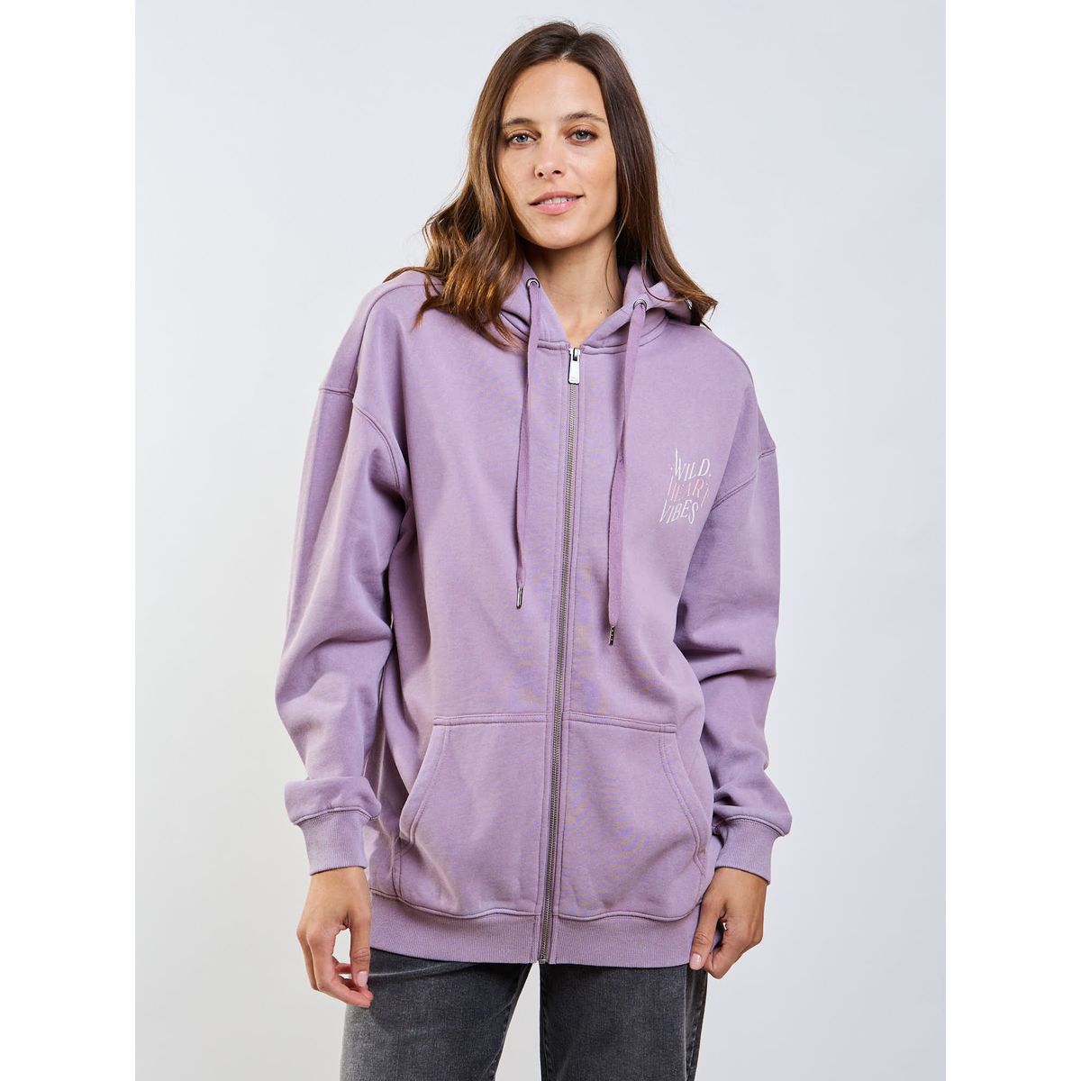 MAUI AND SONS - Poleron FZ Hawai Morado Mujer Maui And Sons