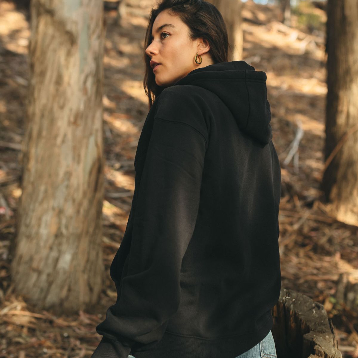 MAUI AND SONS - Poleron FZ Lombok Negro Mujer Maui And Sons