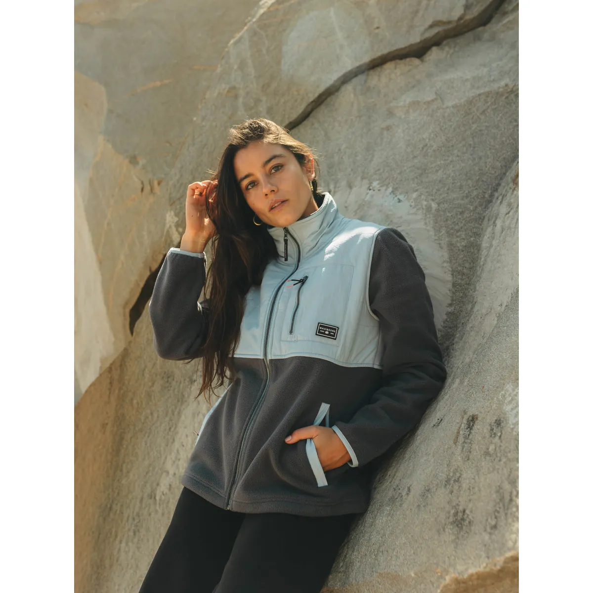MAUI AND SONS - Poleron Polar Quite Gris Mujer Maui And Sons