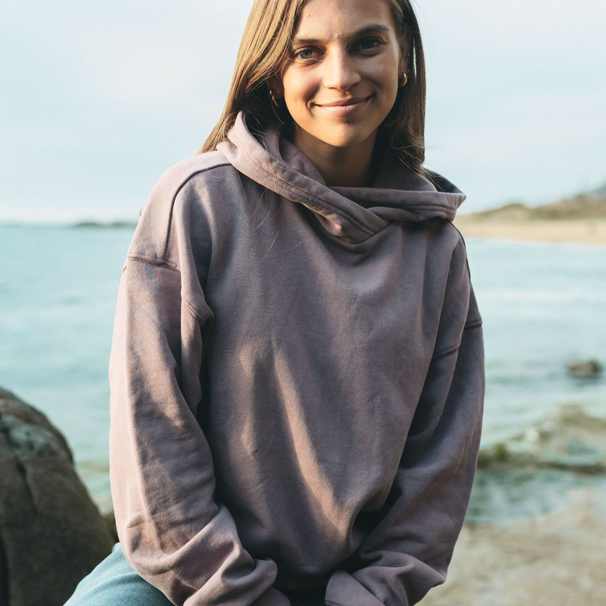 MAUI AND SONS - Poleron Canguro Sri Lanka Morado Mujer Maui And Sons