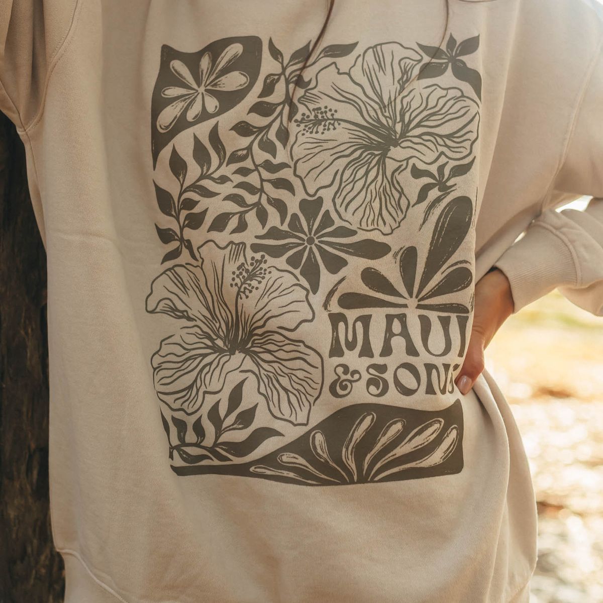 MAUI AND SONS - Poleron CR Phuket Beige Mujer Maui And Sons