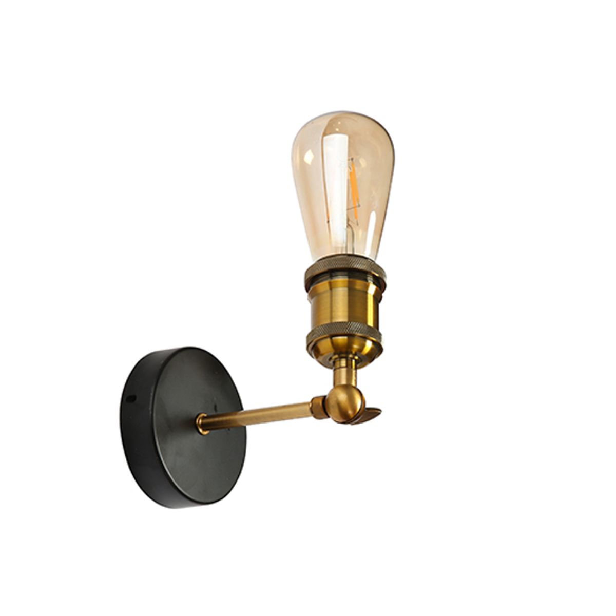 WANT - Aplique Lampara Foco Led Muro E27 Bronce Decoración Negro Certificado