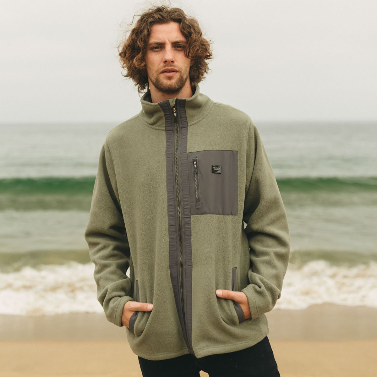 MAUI AND SONS - Poleron Polar Ironclad Verde Hombre Maui And Sons