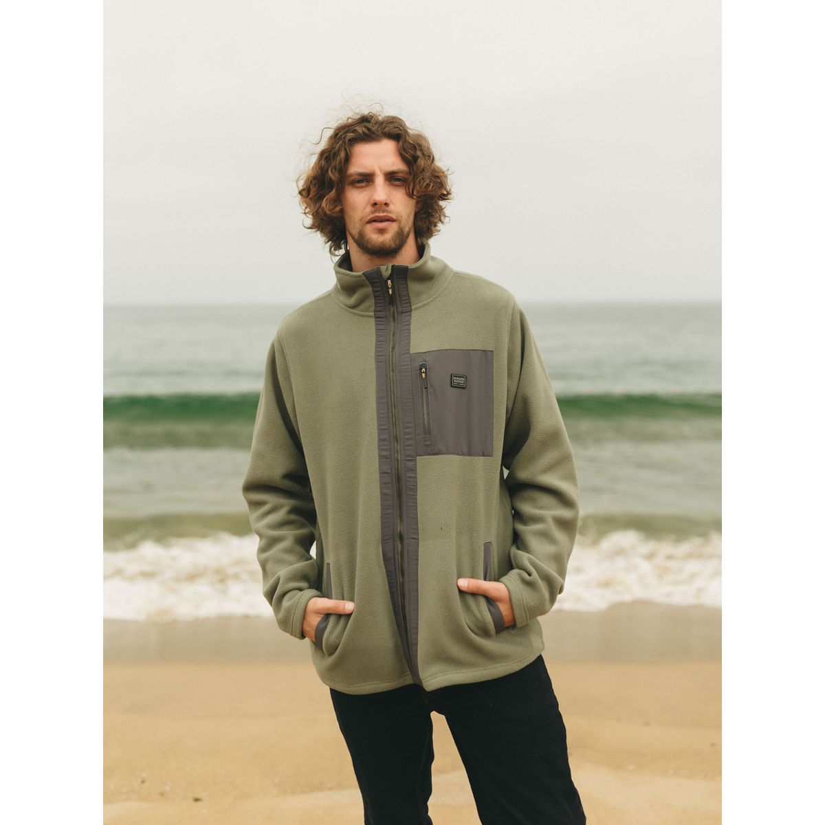 MAUI AND SONS - Poleron Polar Ironclad Verde Hombre Maui And Sons