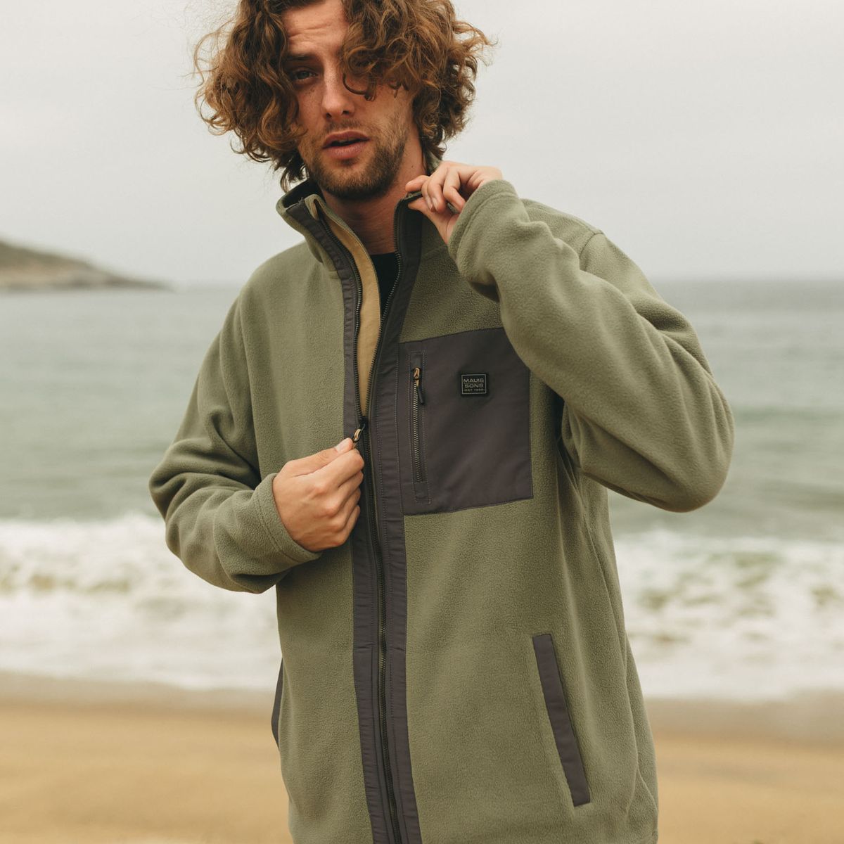 MAUI AND SONS - Poleron Polar Ironclad Verde Hombre Maui And Sons