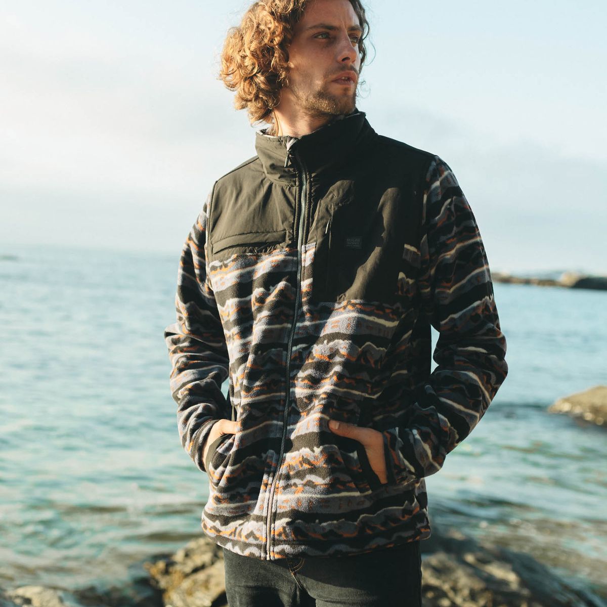 MAUI AND SONS - Poleron Polar Summit Trail Multicolor Hombre Maui And Sons