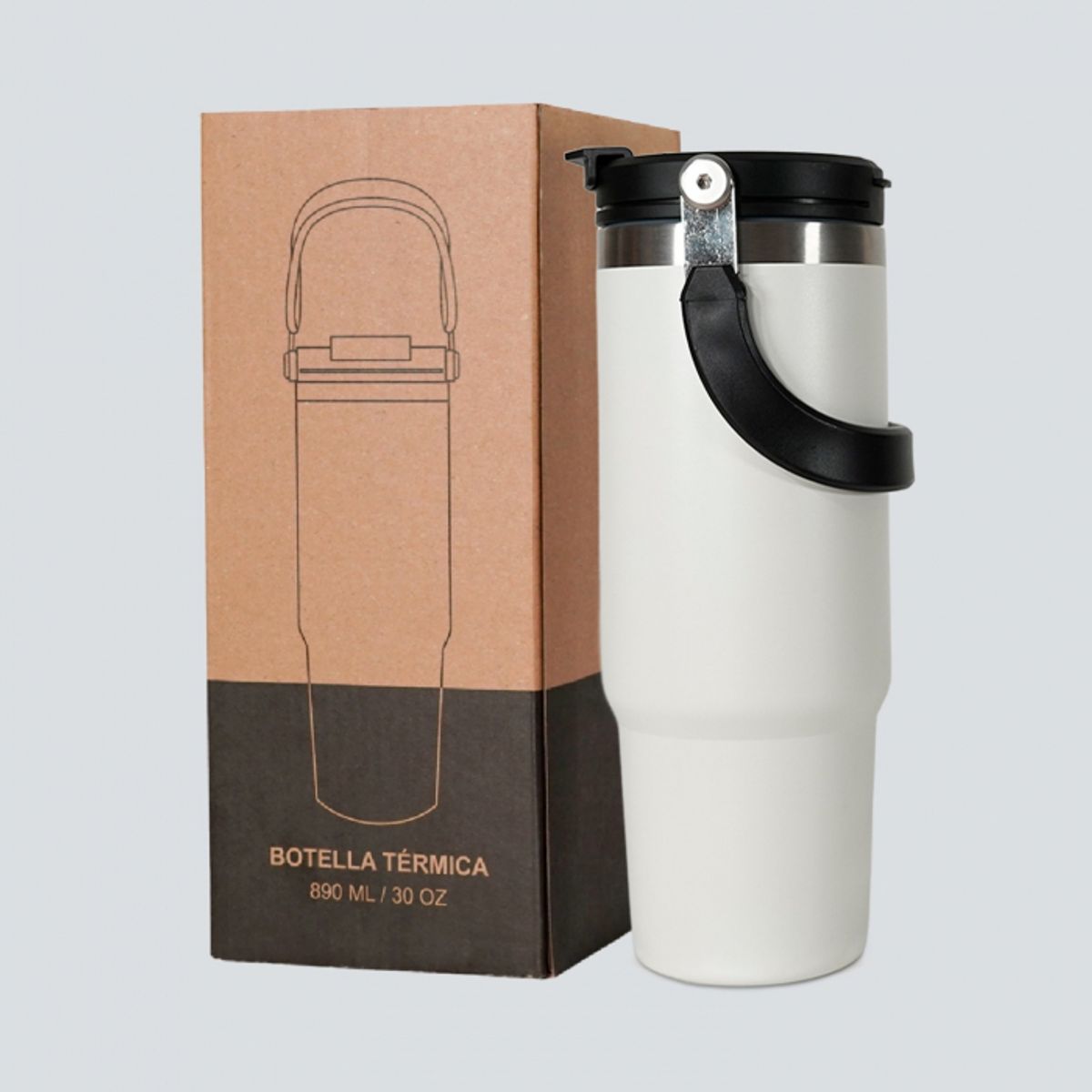 GENERICO - Botella Térmica especial para Trekking Acero Inox 890ml