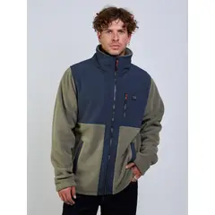 MAUI AND SONS - Poleron Polar Army Block Verde Hombre