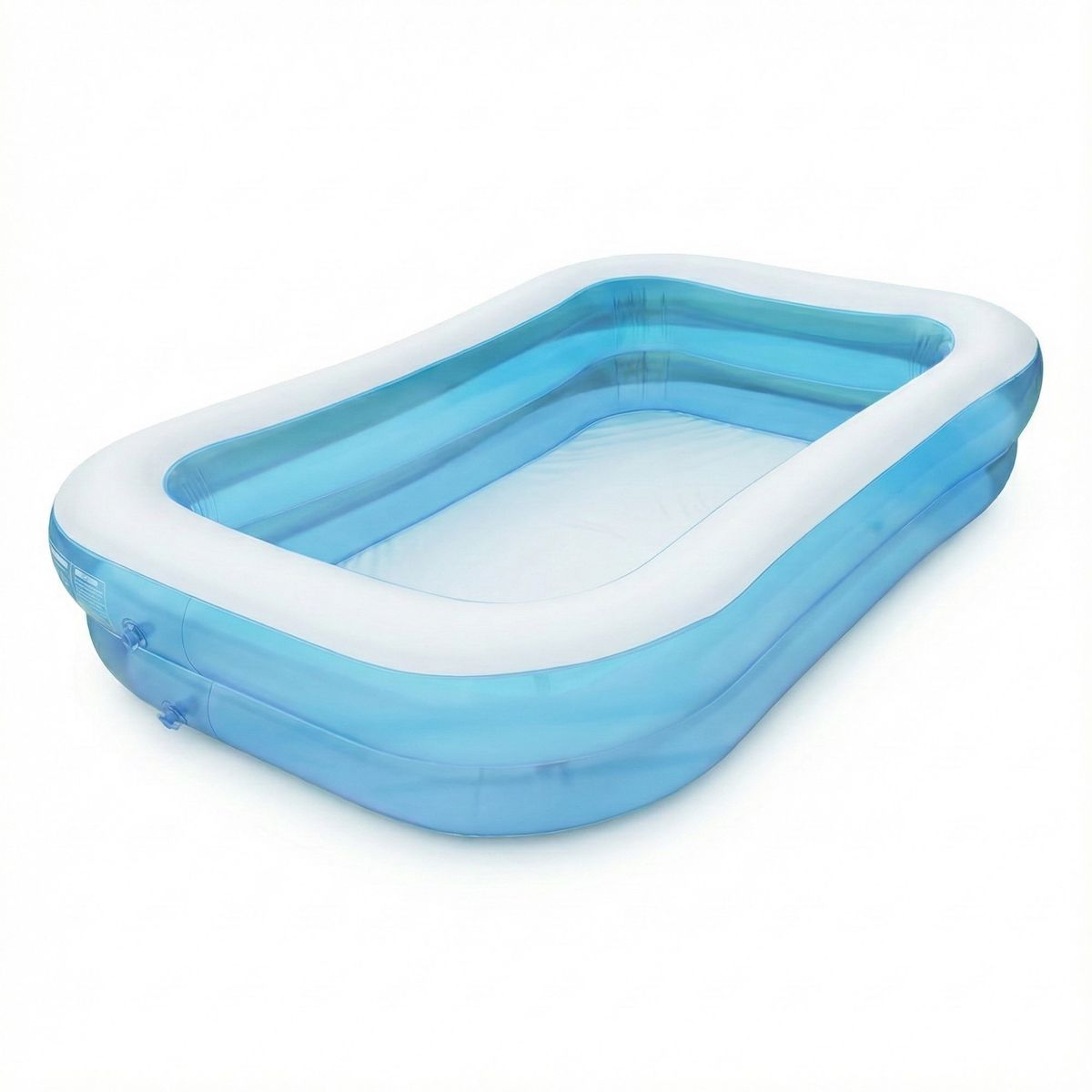DBLUE - Piscina Inflable Rectangular 201cm 2 Anillos DBG1728 Dblue