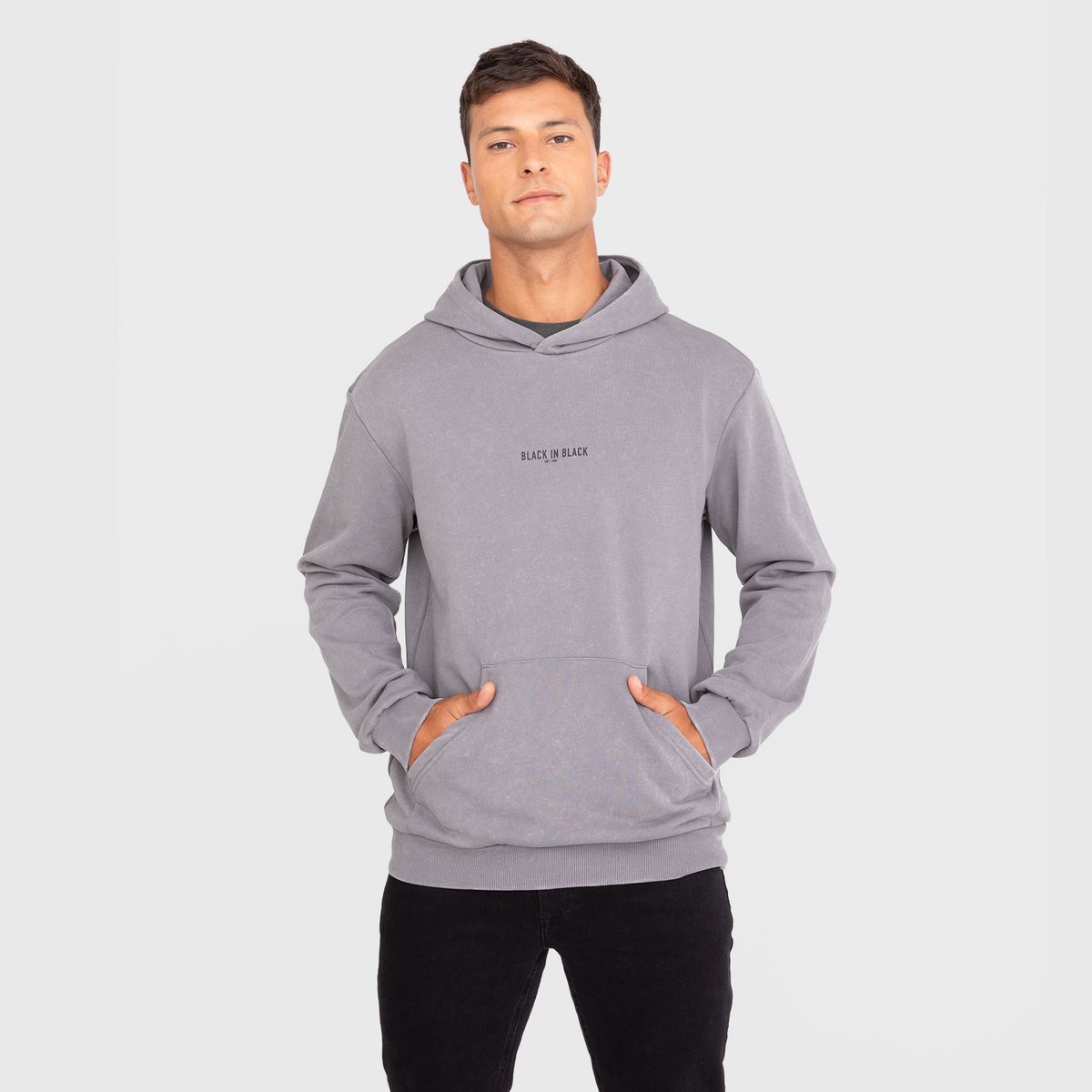 BLACK - Poleron Hoddie Black In Black Gris Black Bubba