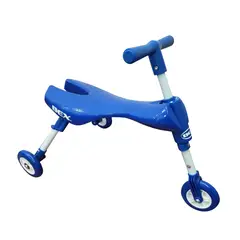BEX - Triciclo Bicicleta Aprendizaje Plegable Sin Pedales Azul