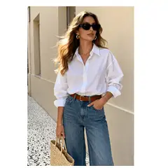 VELVET - Camisa Rayas Amalfi Blanca