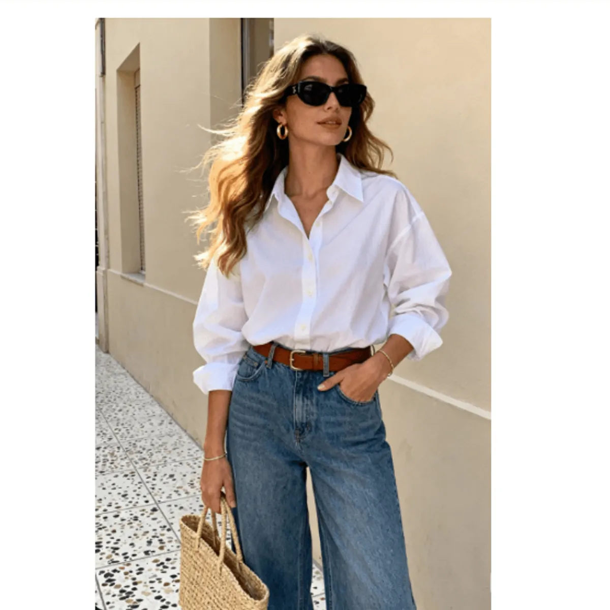 VELVET - Camisa Rayas Amalfi Blanca