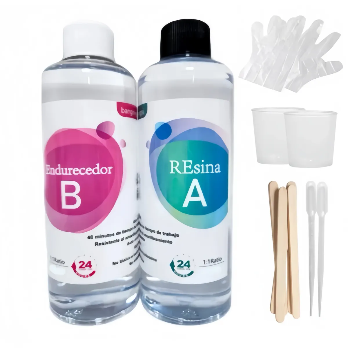 Resina Epóxica Cristal 11 946ml + Accesorios, marca GENERICO - Foto Principal