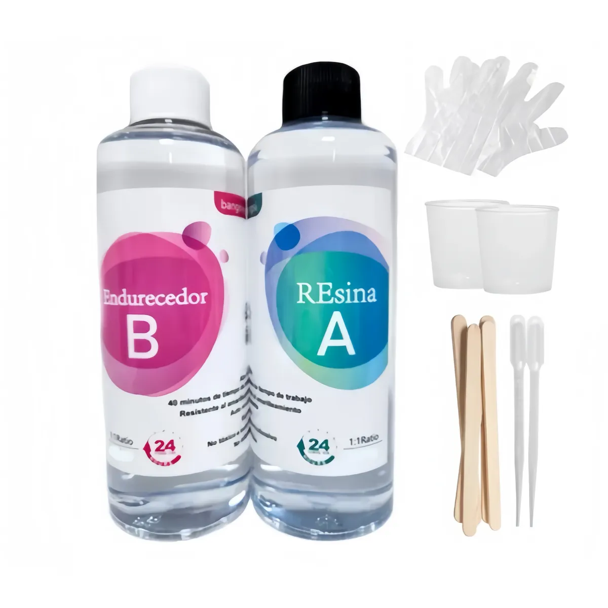 Resina Epóxica Cristal 11 946ml + Accesorios, marca GENERICO - Foto Principal
