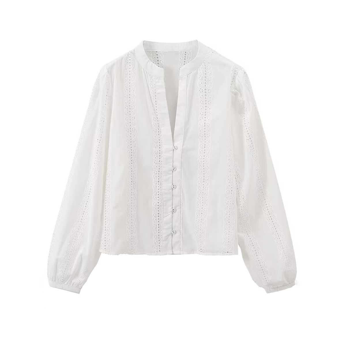 VELVET - Camisa Bordado Alba Blanca