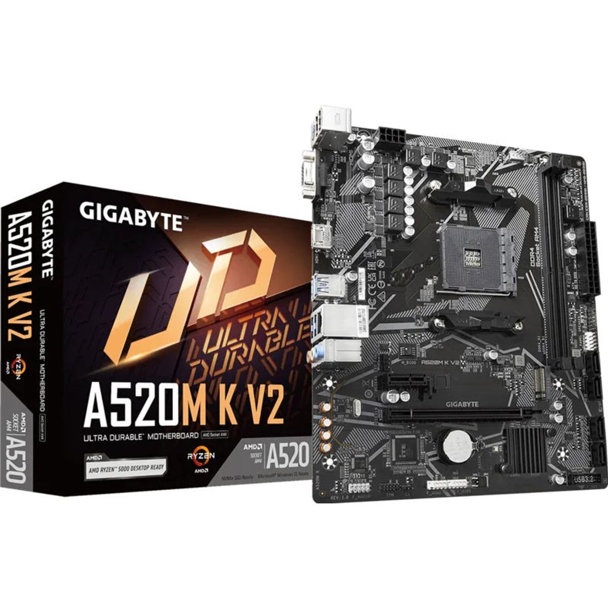 GIGABYTE - Placa madre Gigabyte A520M K V2