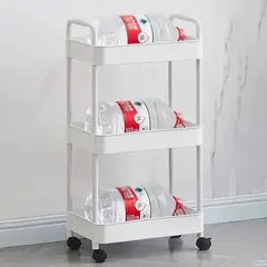 GENERICO - Carrito Organizador Con Ruedas Asas Multiuso 3 Niveles