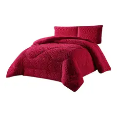 GENERICO - Cubrecama de invierno trenzado con chiporro 1.5 plazas modelo TF RM07