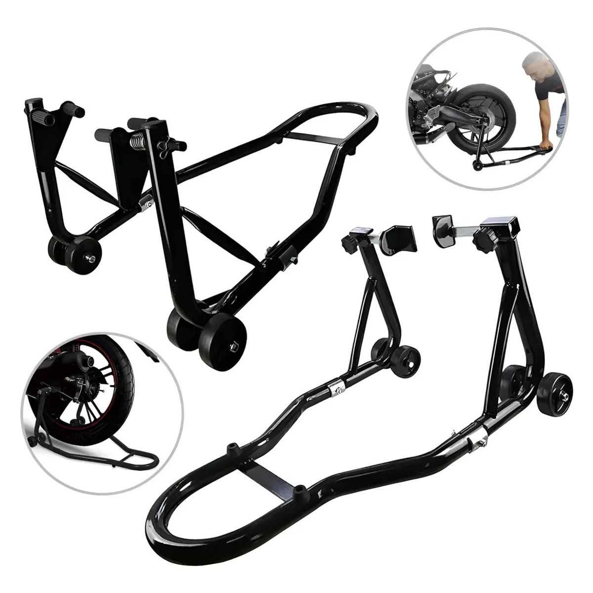 GENERICO - Caballete Para Motos Soporte Elevador Trasero Y Delantero