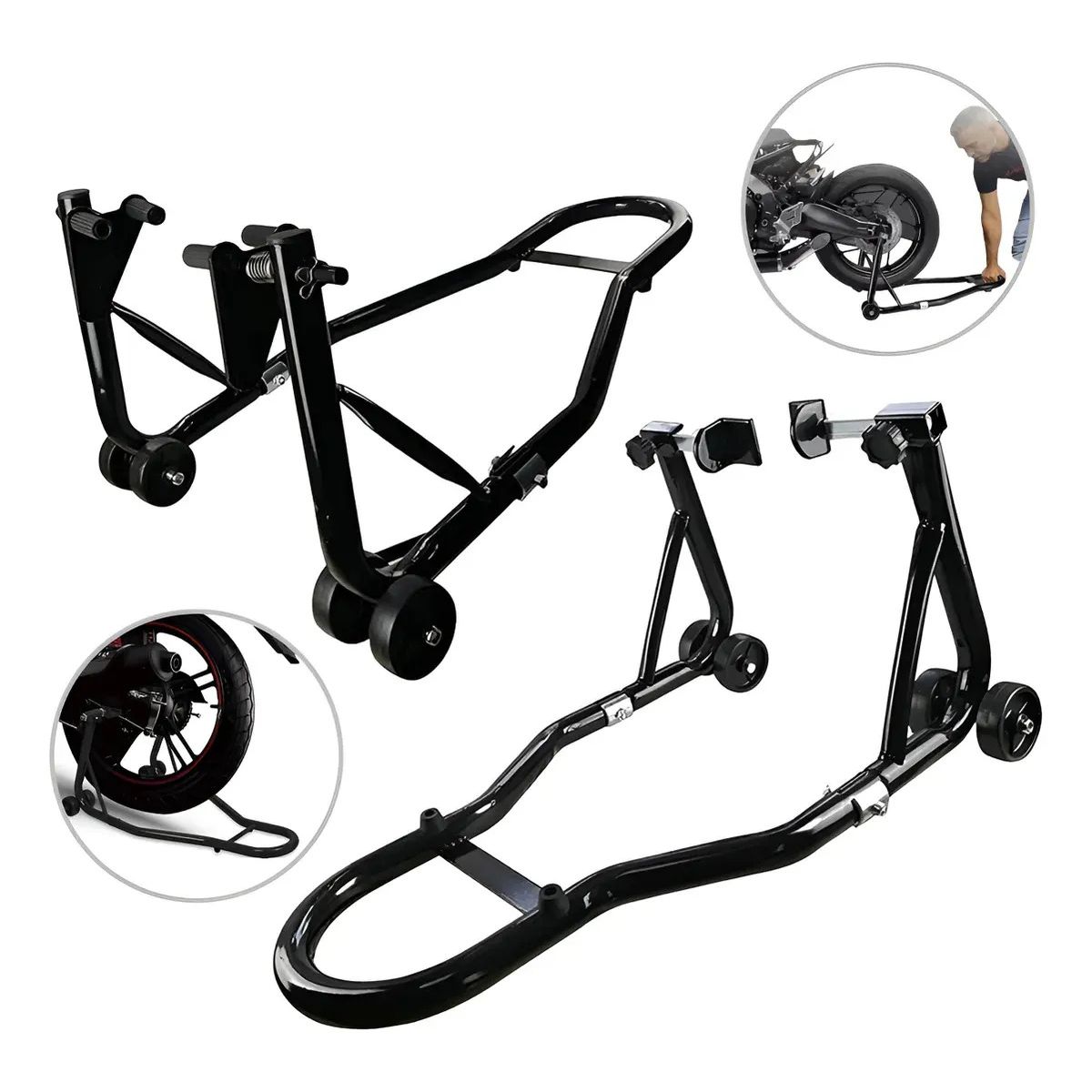 GENERICO - Caballete Para Motos Soporte Elevador Trasero Y Delantero