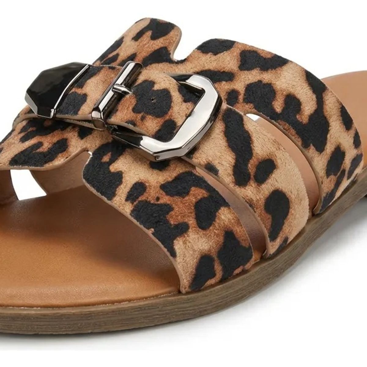 BOVINITA - Sandalia Mujer Verano Animal Print Plana Comoda Liviana