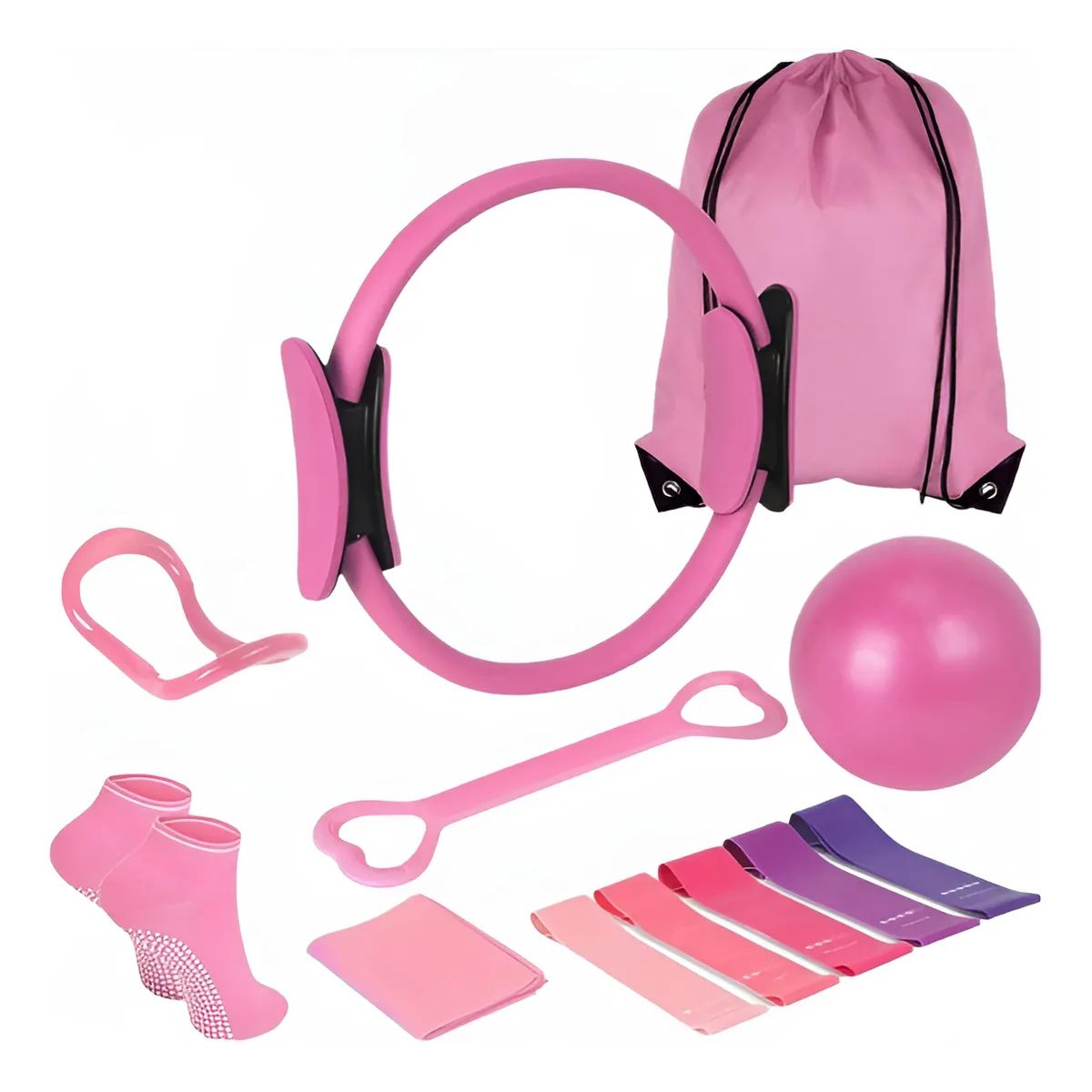 GENERICO - Set 13 Yoga Pilates Elasticas Ring Resistencia Power Bands