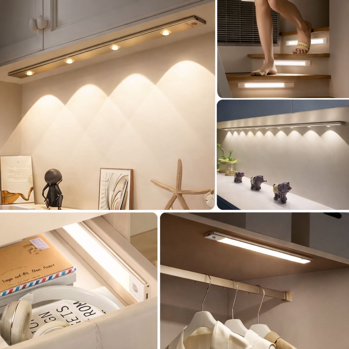 GENERICO - Luz LED para Muebles con Sensor de Movimiento – Inalámbrica 30 cm