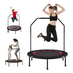GENERICO - 40inch Trampolín Ejercicio Mini Trampolín Fitness Plegable