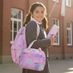 UTILISIMO - Mochila Escolar Kit Con Estuche y Lonchera 43cm Tela Oxford Niña