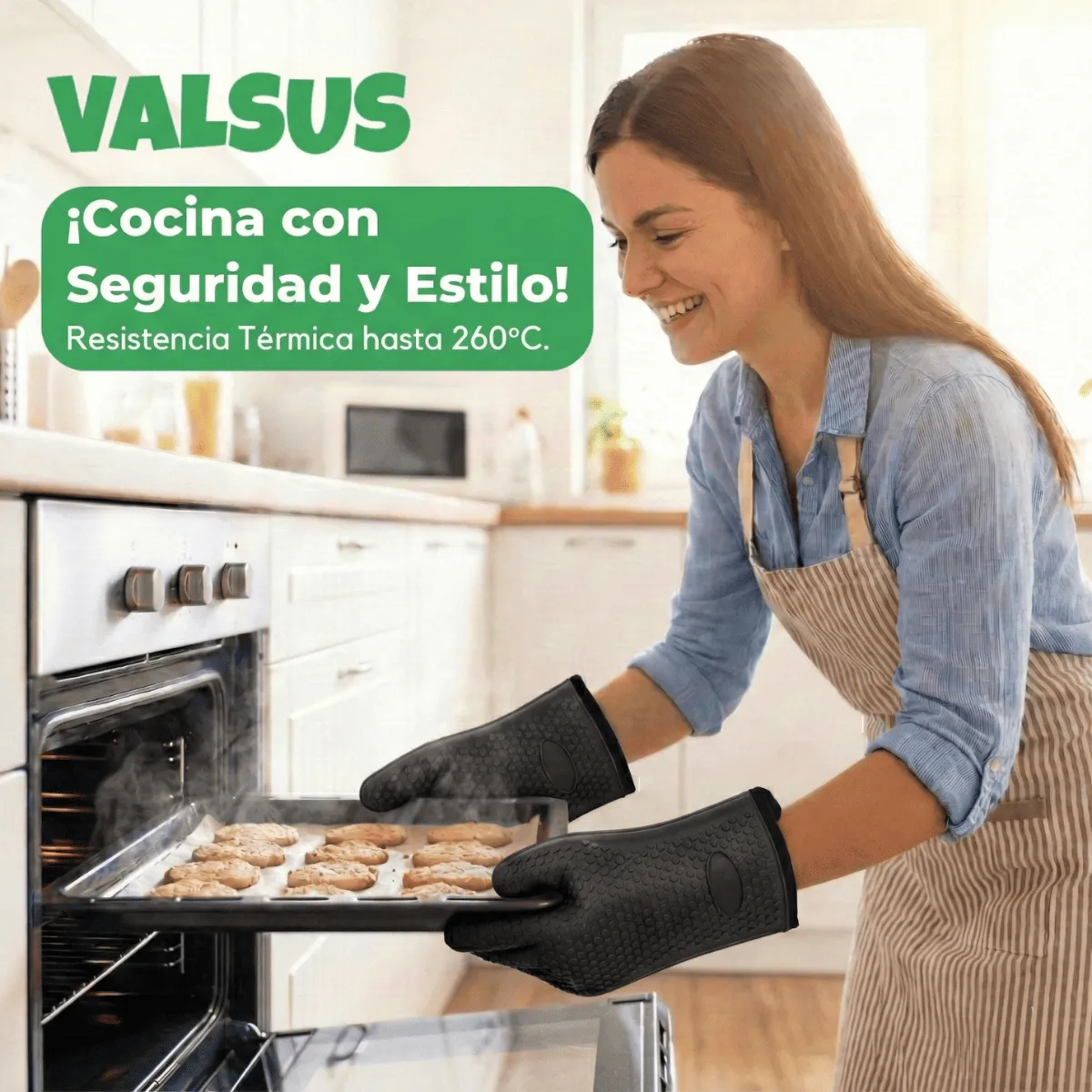 VALSUS - Guantes térmicos de cocina impermeables x 2