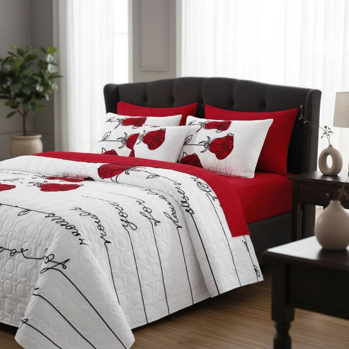 GENERICO - CUBRECAMA DE VERANO KING DISEÑOS MODERNOS ELEGANTES TELA QUILT DELGADO TF