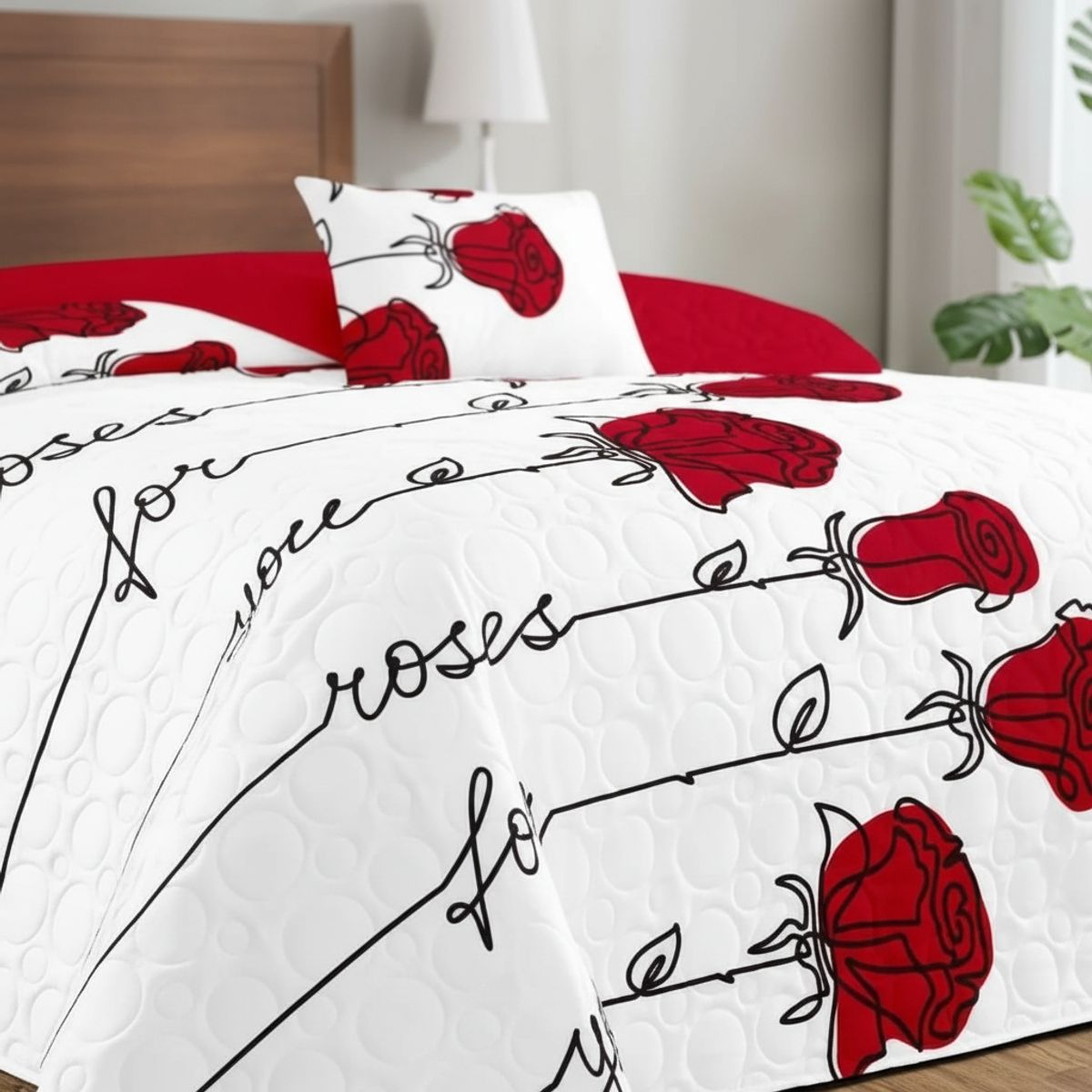 GENERICO - CUBRECAMA DE VERANO KING DISEÑOS MODERNOS ELEGANTES TELA QUILT DELGADO TF