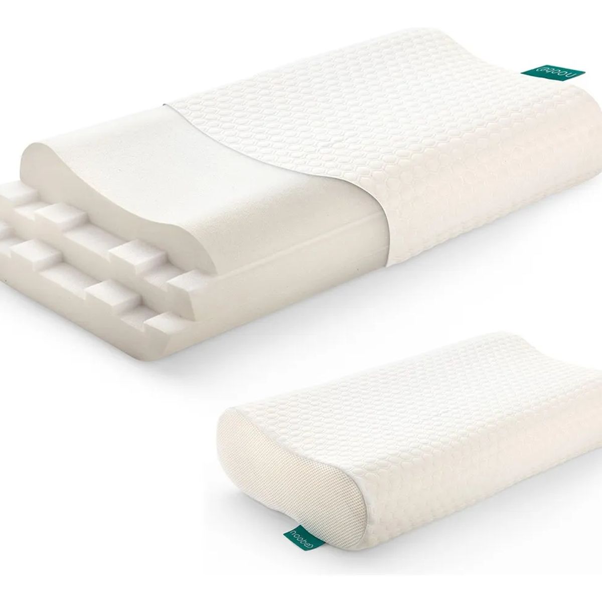 GENERICO - Almohada Viscoelastica Noobe Memory Foam Altura Ajustable Blanco