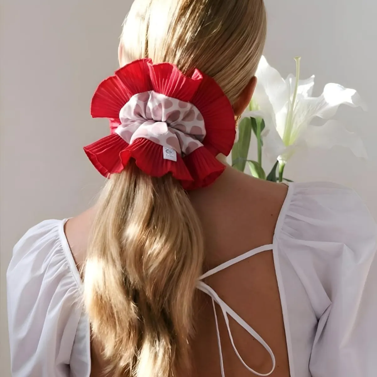 GENERICO - RUMBA  SCRUNCHIE COLETA CON VUELO ESTILO PRINT