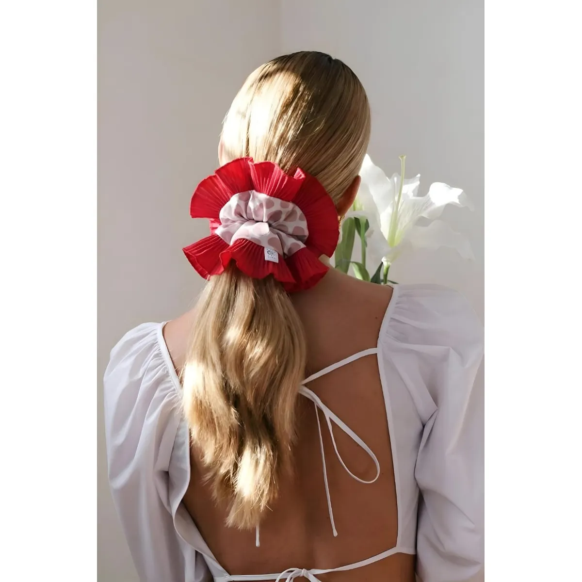GENERICO - RUMBA  SCRUNCHIE COLETA CON VUELO ESTILO PRINT