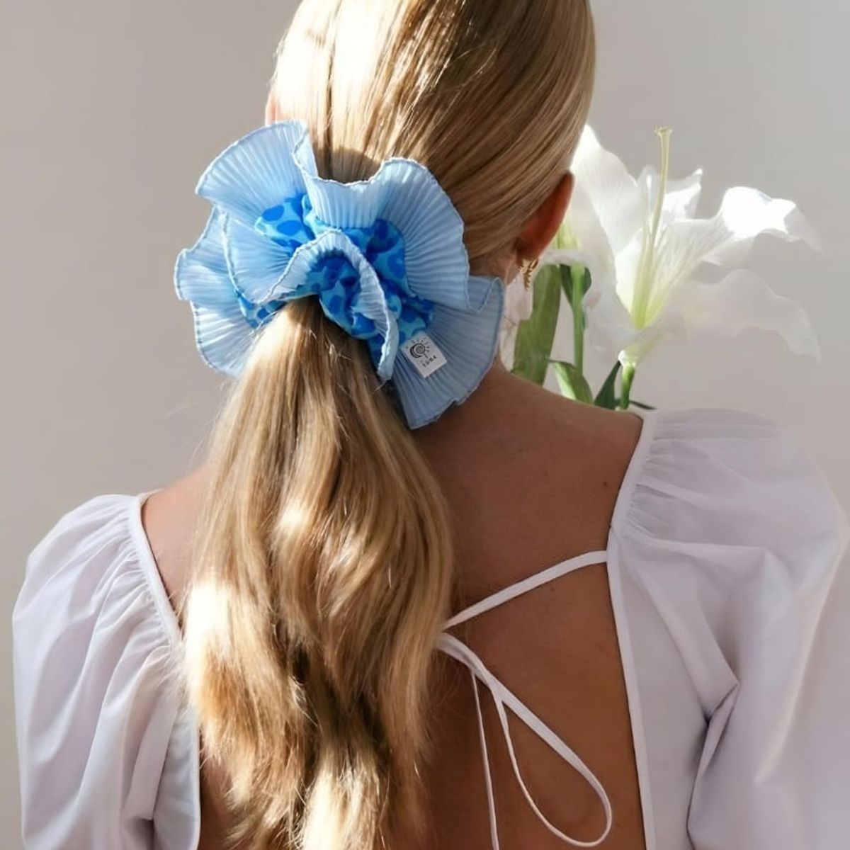 GENERICO - RUMBA SCRUNCHIE COLETA CON VUELO ESTILO PRINT