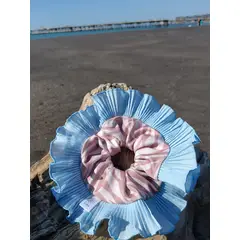 GENERICO - RUMBA SCRUNCHIE CON VUELO ESTILO CEBRA