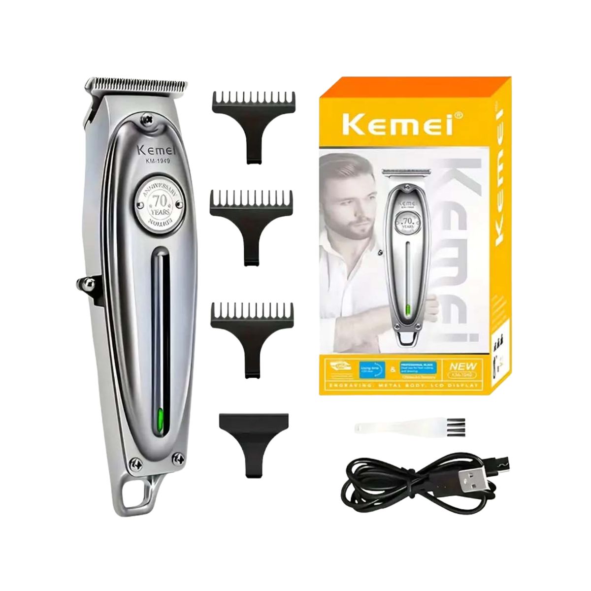 KEMEI - Máquina Cortapelo Profesional Kemei KM-1949 Trimmer Recargable