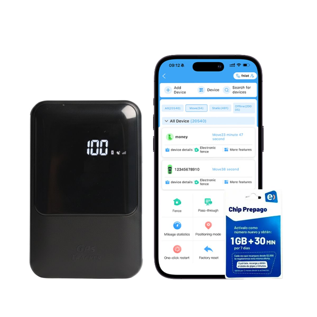 GENERICO - Gps Localizador Auto Inalambrico 4g Rastreador Iman con tarjeta sim