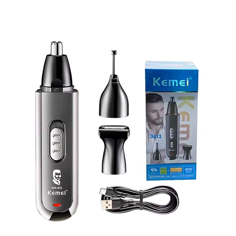 Recortadora Nasal Barba Cejas Y Oido Recargable Km-313